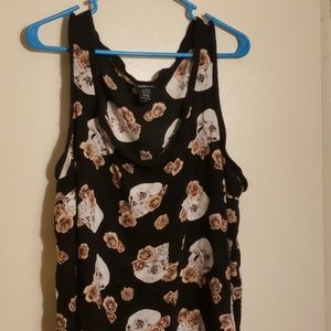 torrid Tops - Torrid tank top with skulls and roses torrid Tops - Torrid tank top with skulls and roses